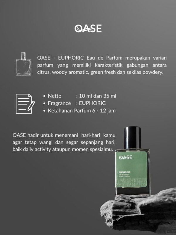 oase perfume euphoric eau de parfum 35 ml dan 10 ml perfume pria premium